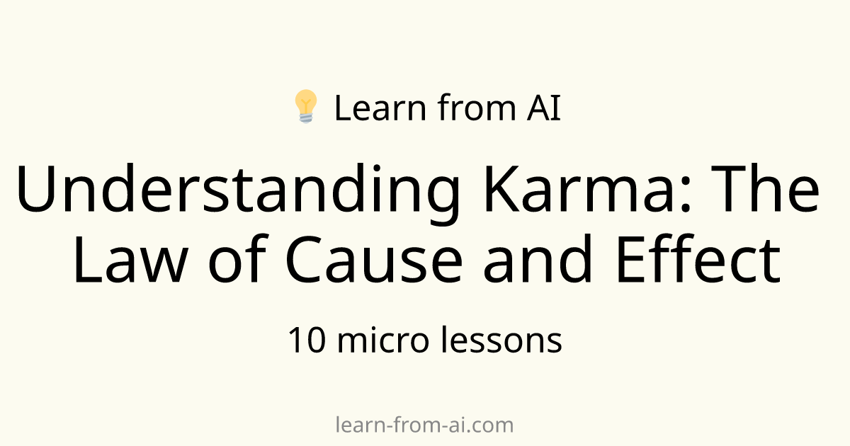 Understanding Karma The Law Of Cause And Effect